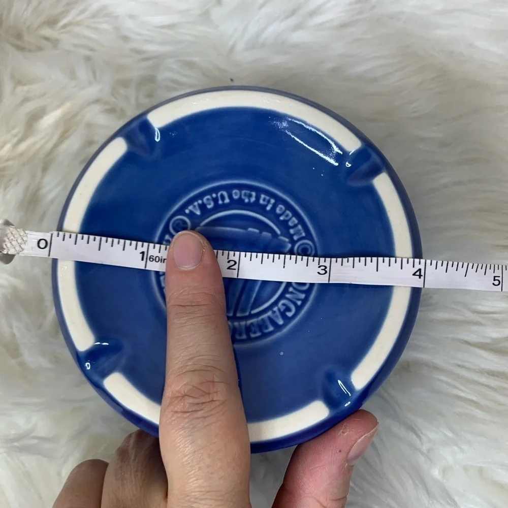 Longaberger 1 Pint Salt Crock Cornflower Blue Candle Holder